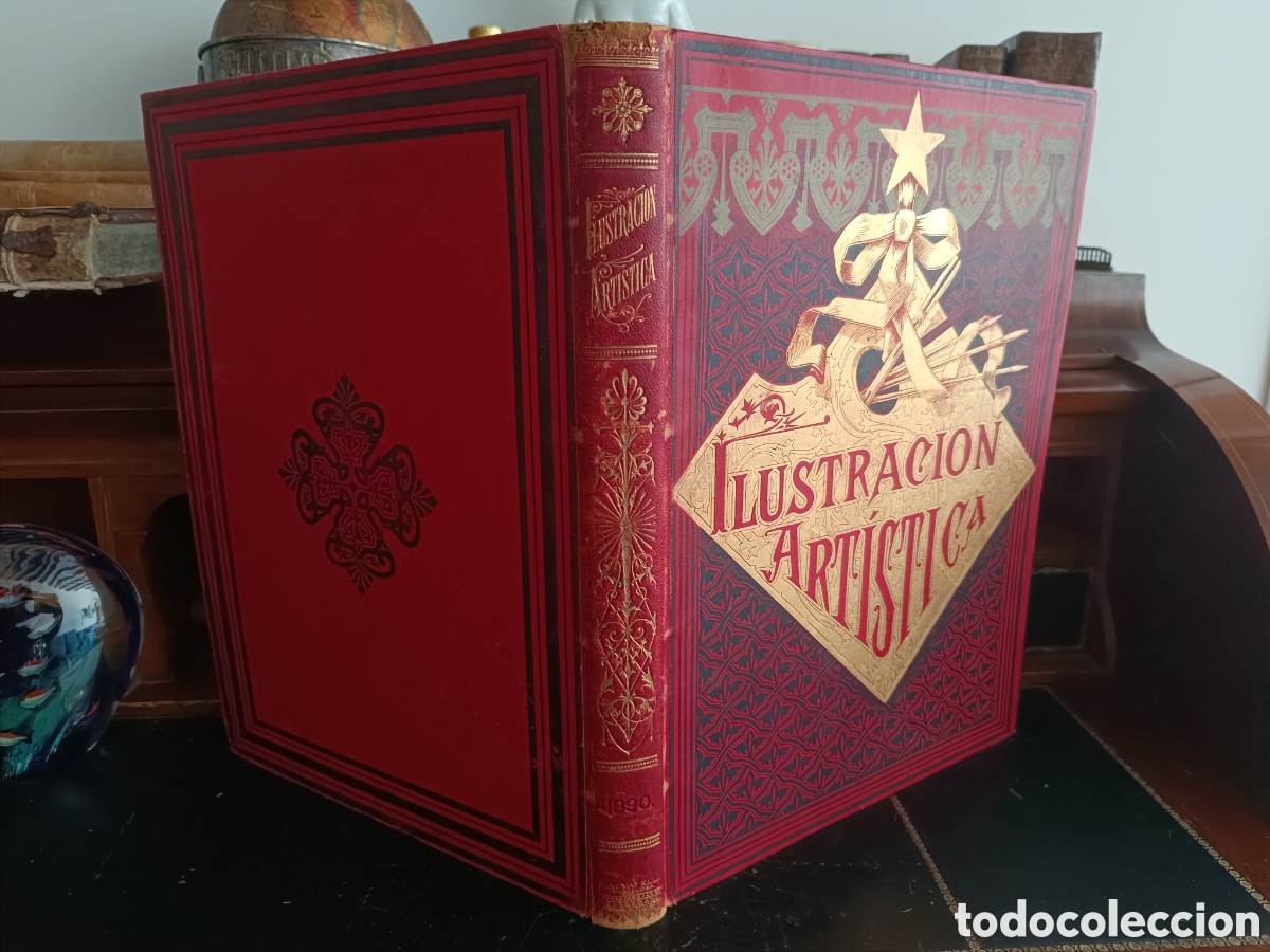 Collection Magazines and Newspapers: LA ILUSTRACI&Oacute;N ART&Iacute;STICA 1890 2&ordm; SEMESTRE- LUJOSA ENCUADERNACI&Oacute;N EDITORIAL GRABADOS