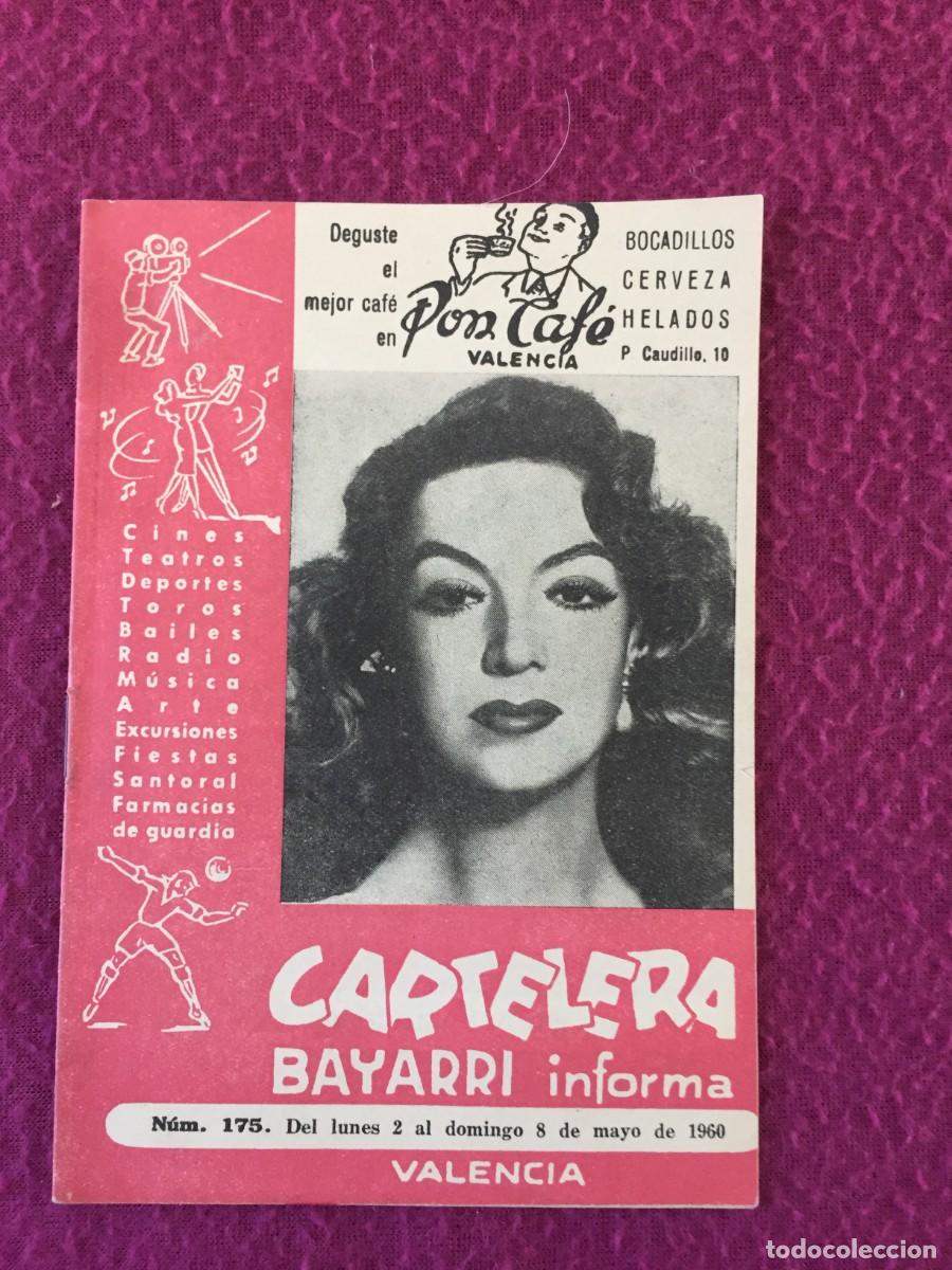 Coleccionismo de Revistas y Peri&oacute;dicos: CARTELERA BAYARRI N&ordm; 175 / A&Ntilde;O 1960 / Portada: MARIA FELIX - Cervezas el Aguila Richard Widmarck