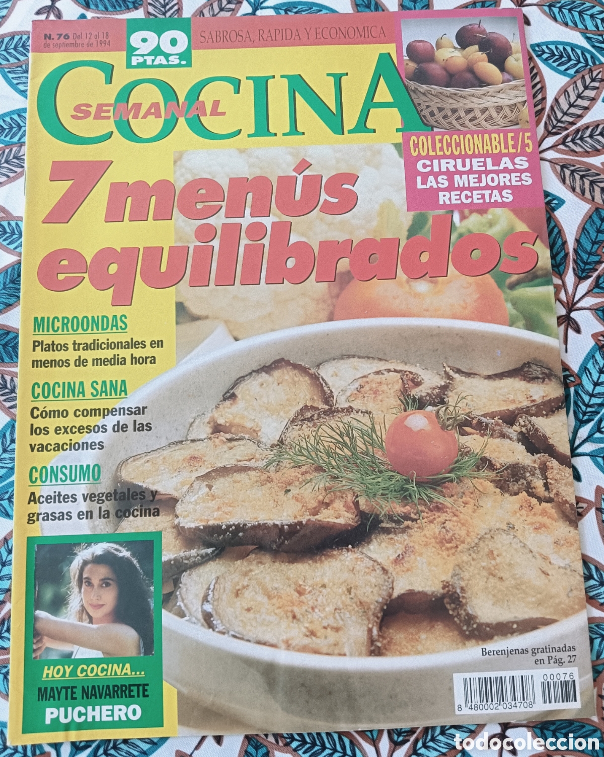 Collectionnisme de Revues et Journaux: COCINA SEMANAL- 7 MEN&Uacute;S EQUILIBRADOS. N&Uacute;MERO 76
