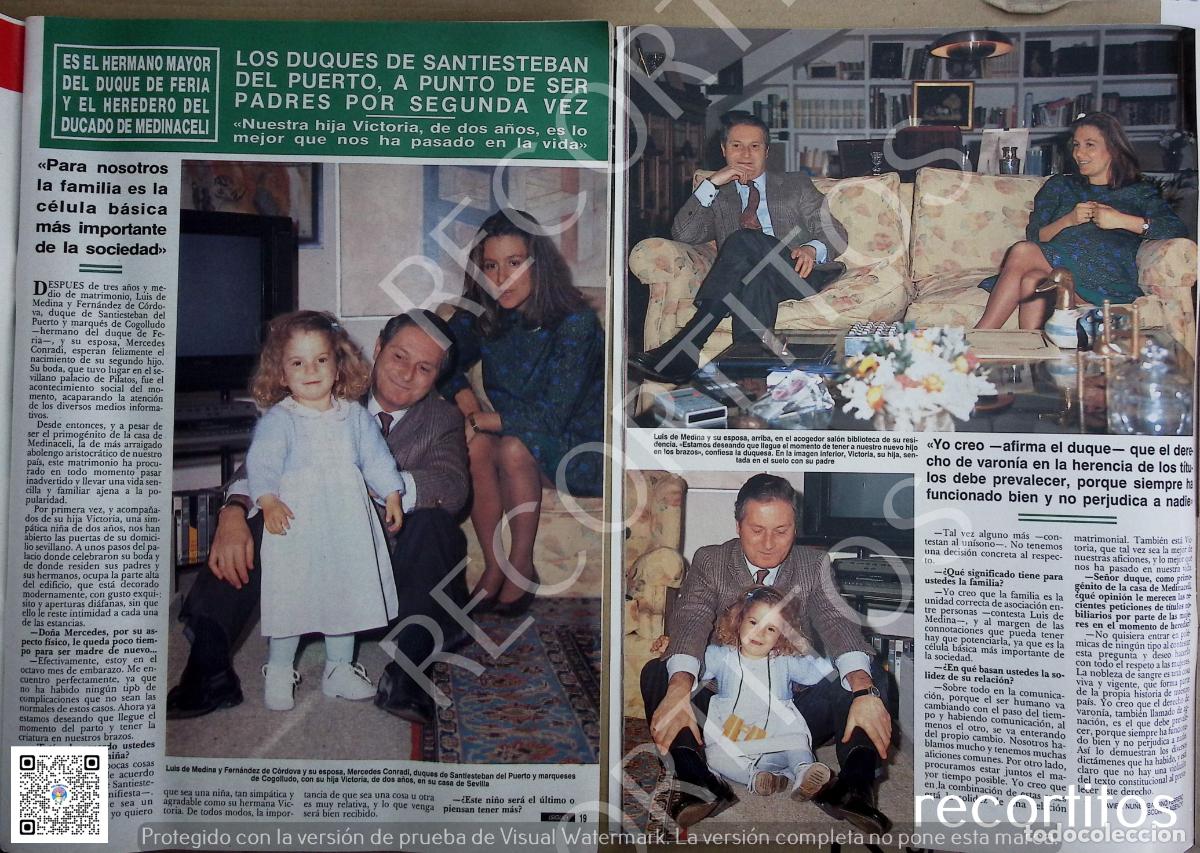 Sammeln von Zeitschriften und Zeitungen: LOS DUQUES DE SANTIESTEBAN DEL PUERTO DUCADO DE MEDINACELI LUIS DE MEDINA Y FERNANDEZ DE CORDOVA MER