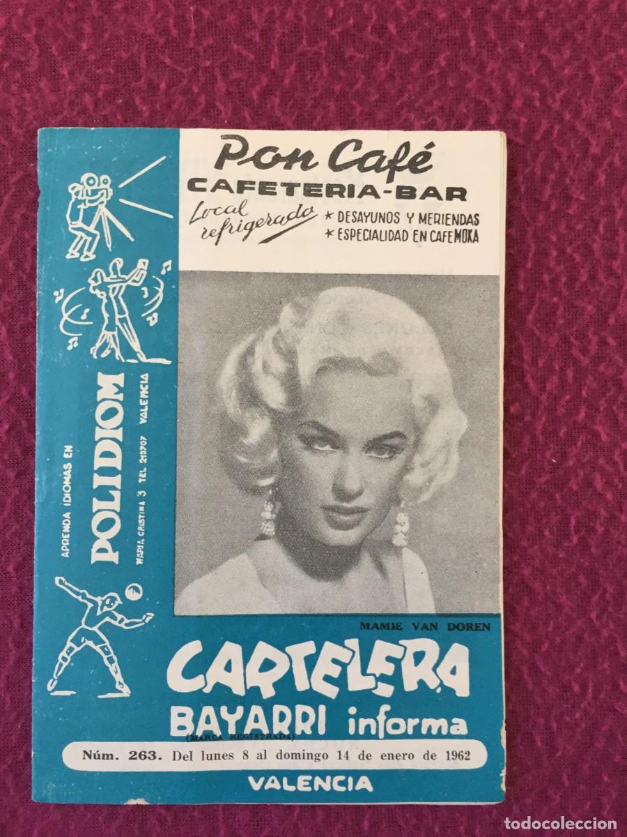 Coleccionismo de Revistas y Peri&oacute;dicos: CARTELERA BAYARRI N&ordm; 263 - MAMIE VAN DOREN EN PORTADA - A&Ntilde;O 1962 - O.W. FISCHER INTERIOR CINE TVE..