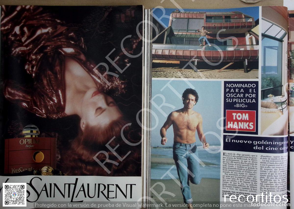 Coleccionismo de Revistas y Peri&oacute;dicos: YVES SAINT LAURENT OPIUM ANUNCIO PUBLICIDAD TOM HANKS BIG