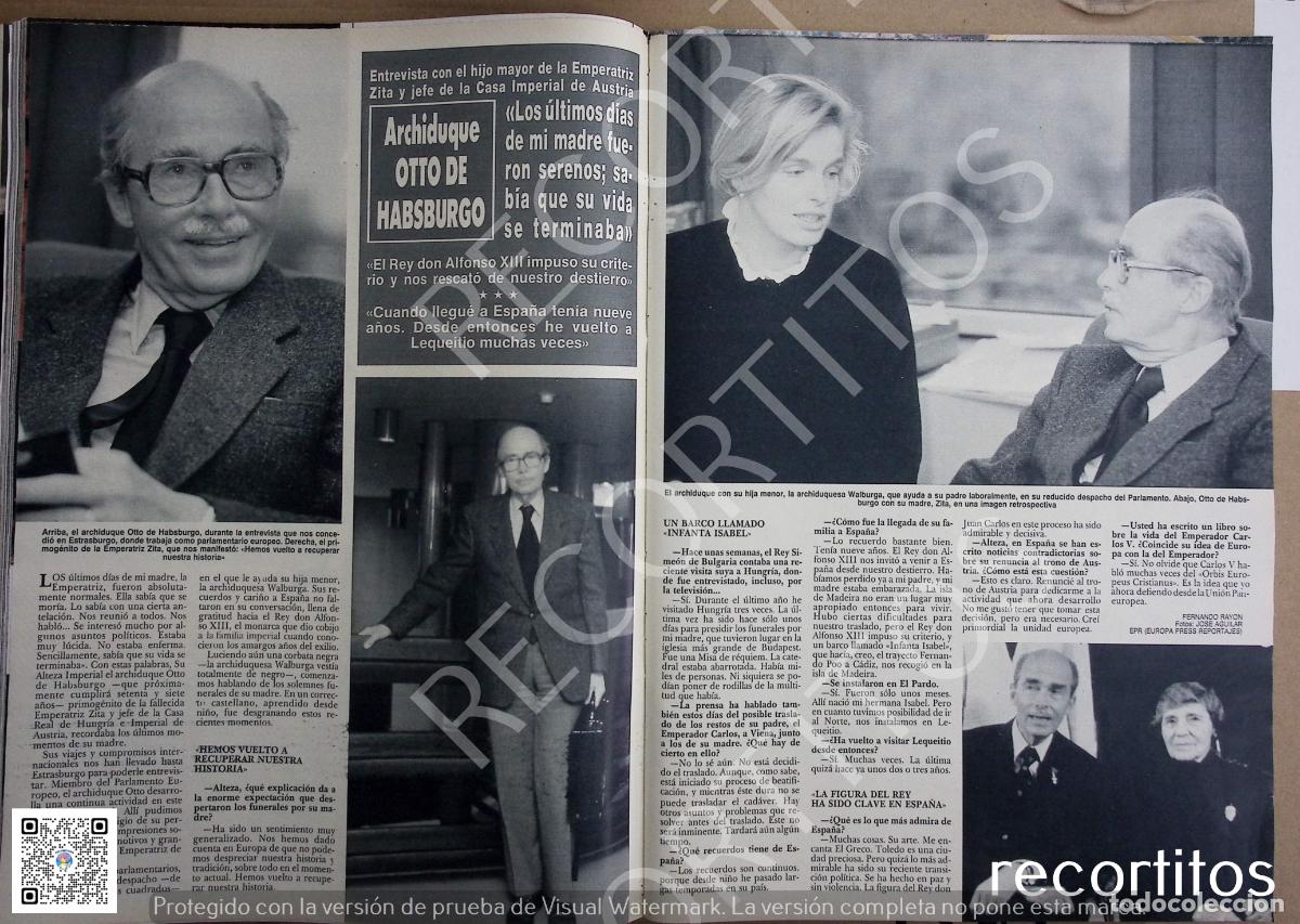 Coleccionismo de Revistas y Peri&oacute;dicos: ARCHIDUQUE OTTO DE HABSBURGO AUSTRIA WALLBURGA ZITA