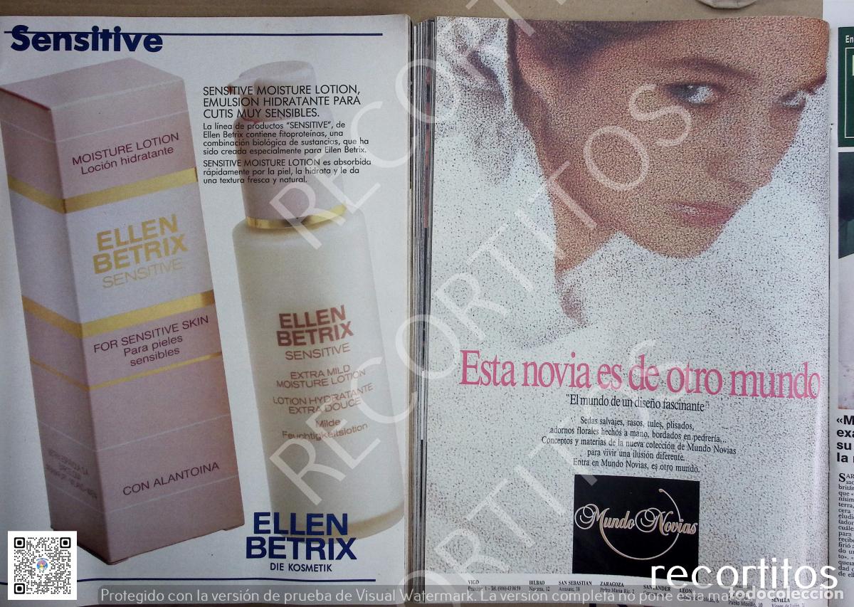 Collectionnisme de Revues et Journaux: ELLEN BETRIX ANUNCIO PUBLICIDAD MUNDO NOVIAS