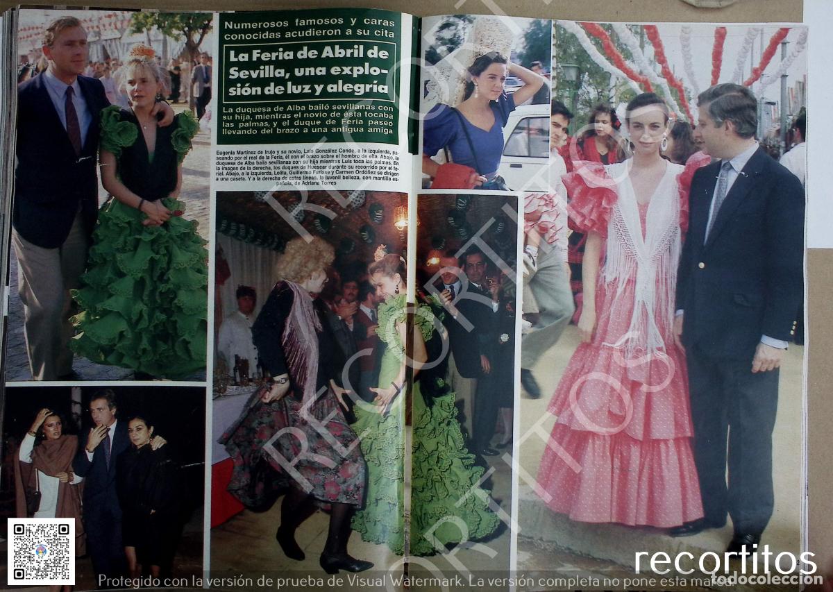 Coleccionismo de Revistas y Peri&oacute;dicos: FERIA DE SEVILLA CARMINA ORDO&Ntilde;EZ LOLITA FLORES DUQUESA DE ALBA EUGENIA ADRIANA TORRES MATILDE SOLIS