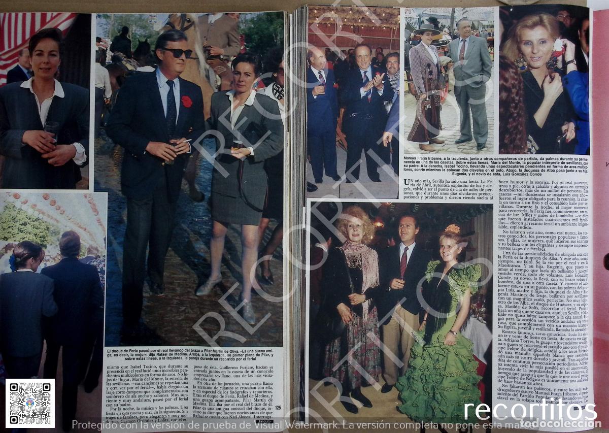 Coleccionismo de Revistas y Peri&oacute;dicos: FERIA DE SEVILLA DUQUESA DE ALBA EUGENIA RAFAEL MEDINA DUQUE DE MARIA DEL MONTE ISABEL TOCINO
