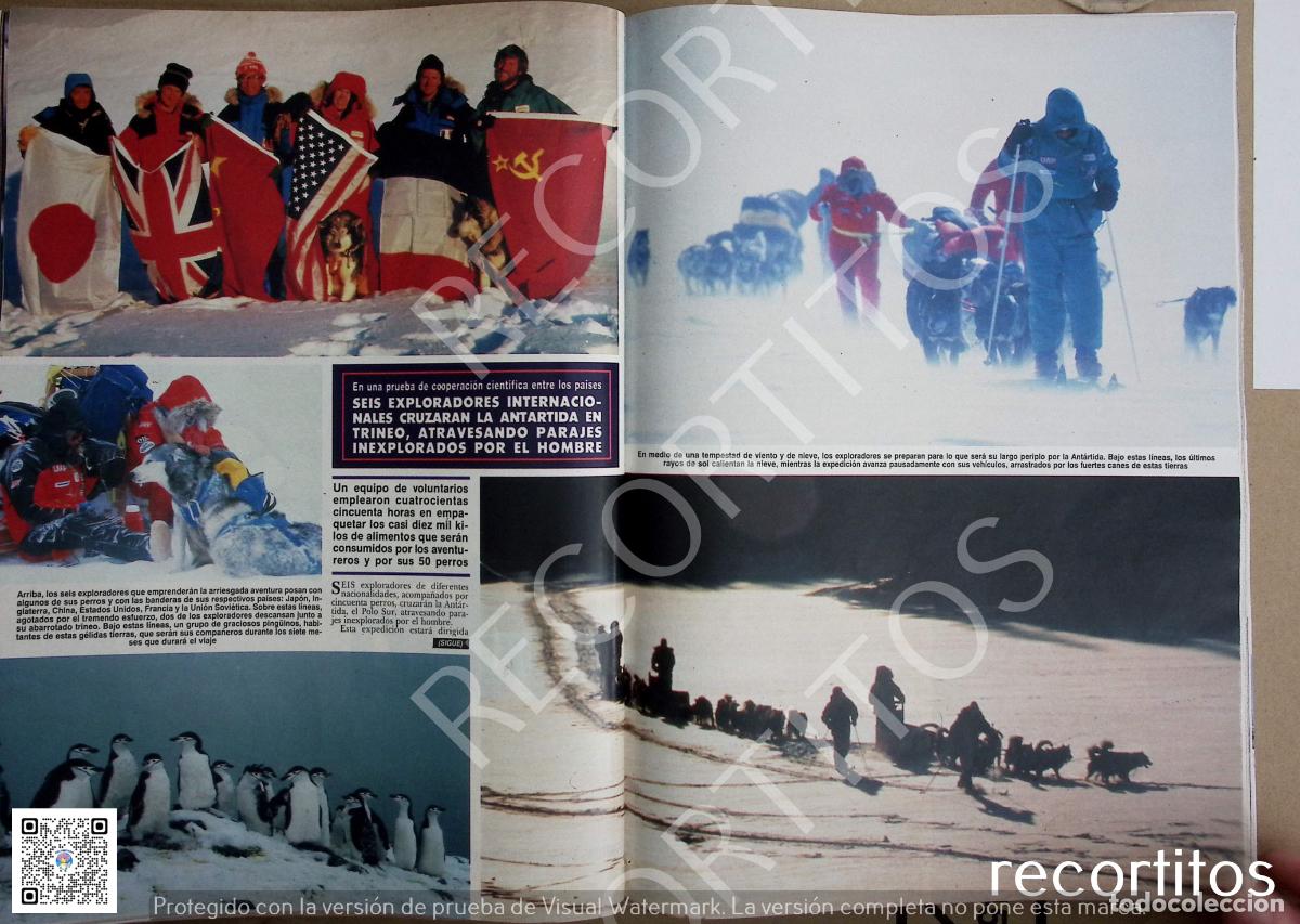 Coleccionismo de Revistas y Peri&oacute;dicos: CRUZAR LA ANTARTIDA EN TRINEO DE PERROS