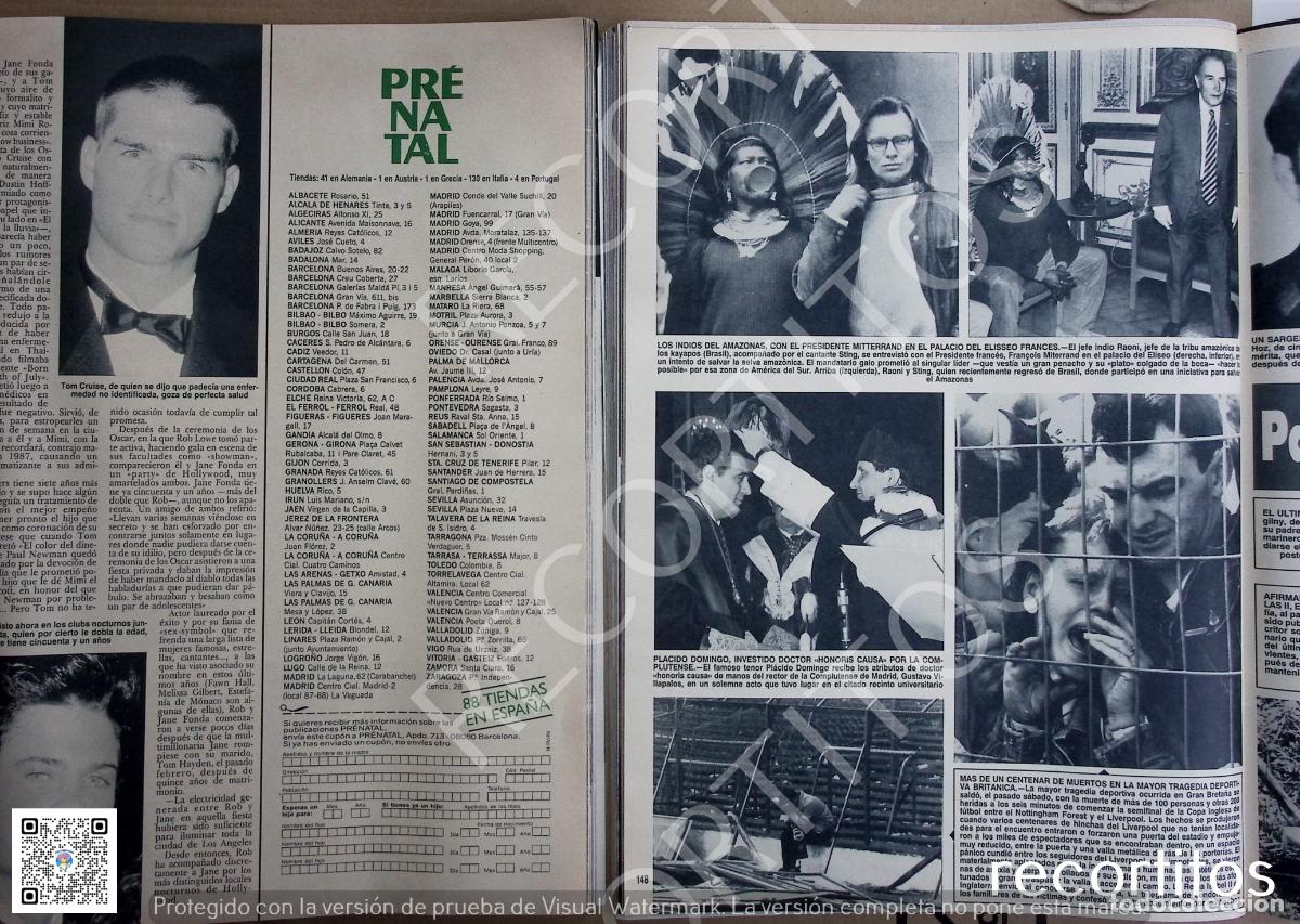 Coleccionismo de Revistas y Peri&oacute;dicos: PRENATAL MODA ANUNCIO PUBLICIDAD TOM CRUISE PLACIDO DOMINGO STING