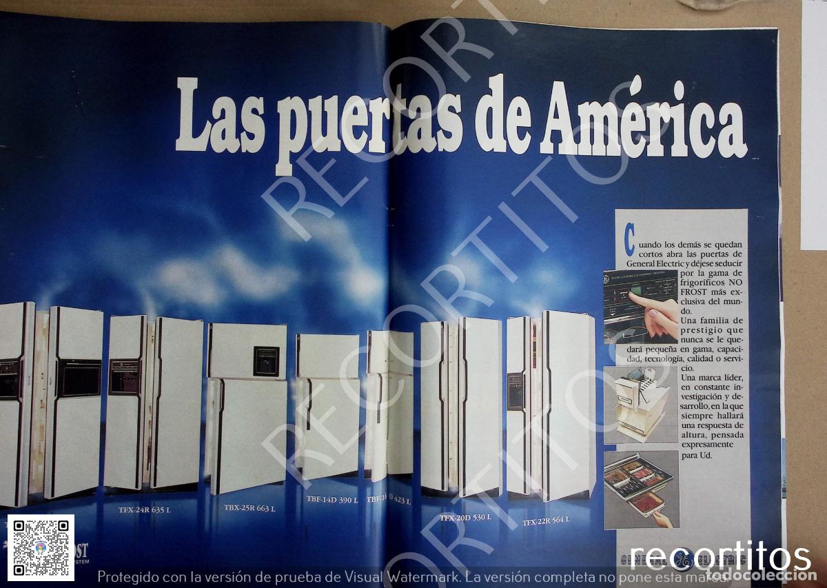 Colecionismo de Revistas e Jornais: GENERAL ELECTRIC FRIGORIFICOS ANUNCIO PUBLICIDAD