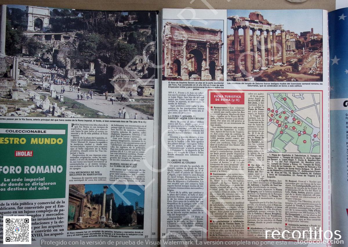Colecionismo de Revistas e Jornais: EL FORO ROMANO DE ITALIAN DE ROMA