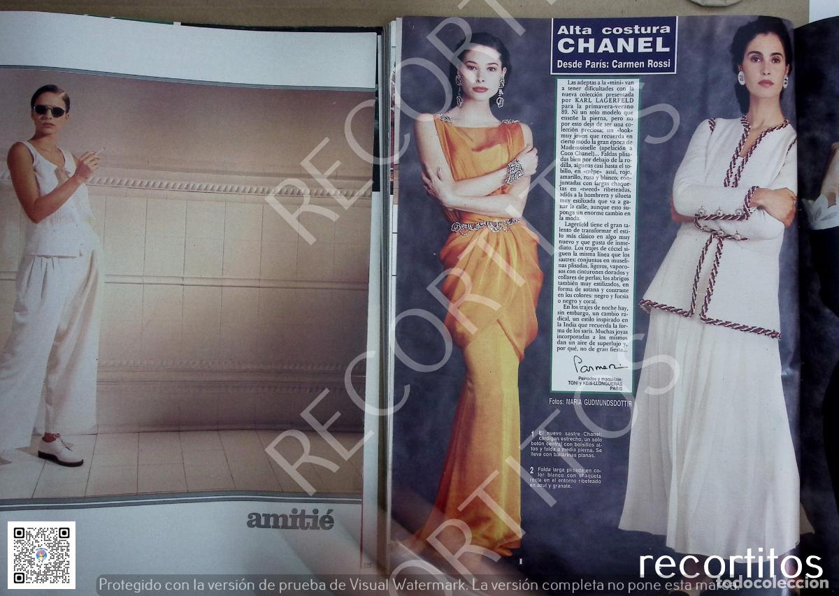 Colecionismo de Revistas e Jornais: LA MODA DE CHANEL 1989 AMITIE