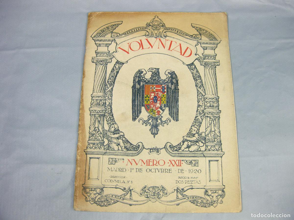Collezionismo di Riviste e Giornali: REVISTA VOLUNTAD. A&Ntilde;O 2 N&ordm; 22. 1 DE OCTUBRE DE 1920. XXII
