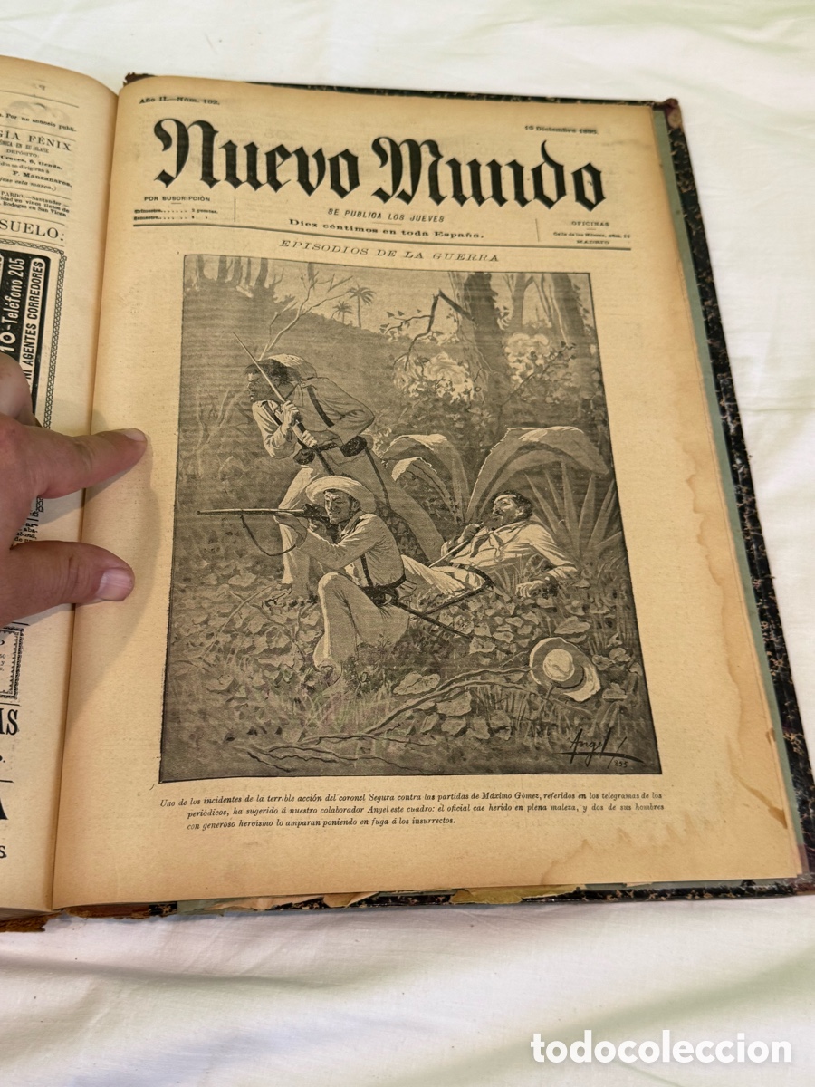 Collezionismo di Riviste e Giornali: Revista Nuevo Mundo 1895 colecci&oacute;n completa enero diciembre encuadernada ilustrada