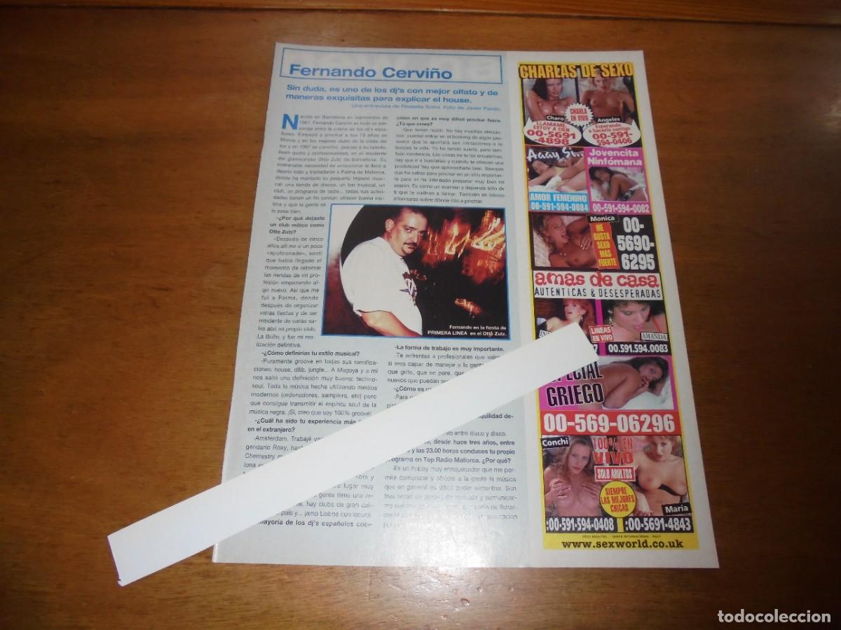 Sammeln von Zeitschriften und Zeitungen: RETAL 1999: DJ FERNANDO CERVI&Ntilde;O (OTTO ZUTZ). PI&Uacute;. LUNA MORA. ES3. NAYANDEI (IVONNE REYES).