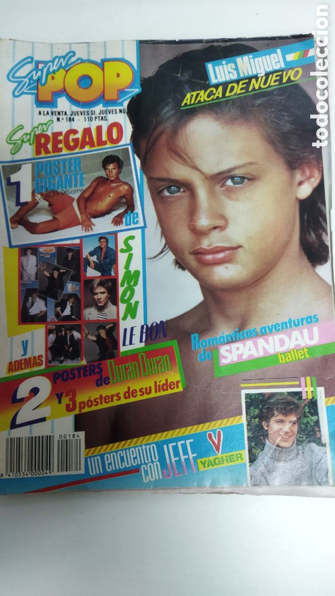 Coleccionismo de Revistas y Peri&oacute;dicos: SUPER POP N&ordm; 184 LIMAHL LUIS MIGUEL ALASKA SPANDAU BALLET DURAN DURAN MIGUEL BOSE 1985
