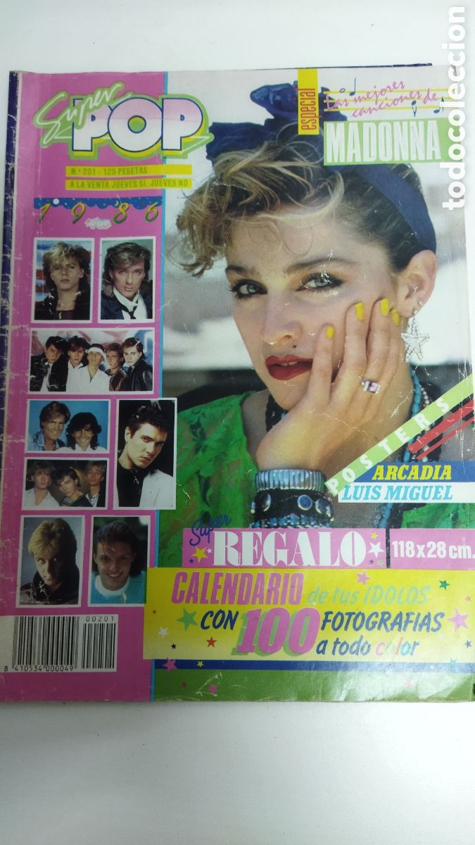 Collection Magazines and Newspapers: SUPER POP - N&ordm; 201 - 1985 MADONNA, PAUL YOUNG, DURAN DURAN, LUIS MIGUEL, SPANDAU BALLET, DEN HARROW