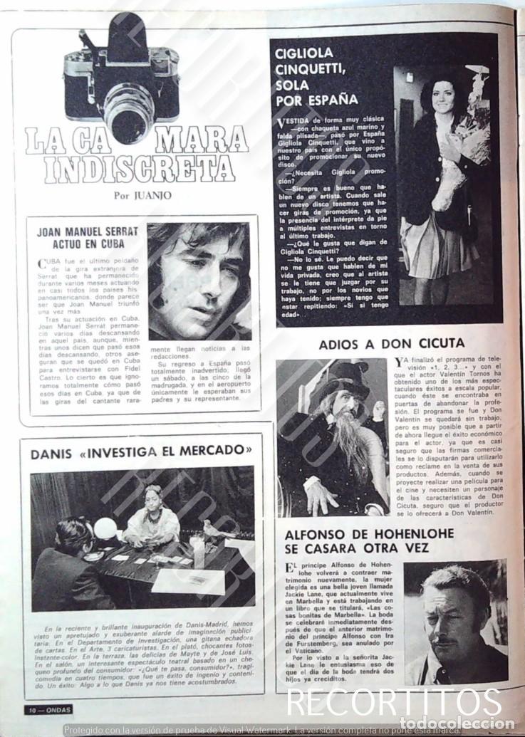 Colecionismo de Revistas e Jornais: valentin tornos don cicuta un dos tres 1 2 3 GIGLIOLA CINQUETTU JOAN MANUEL SERRAT