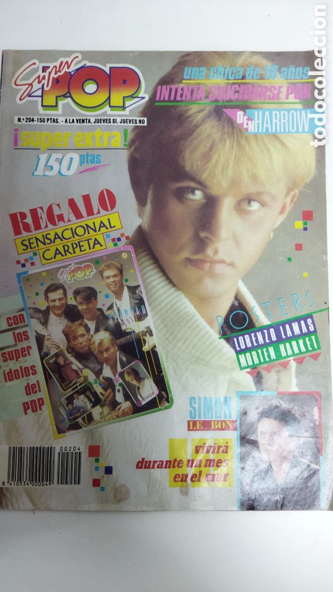 Collectionnisme de Revues et Journaux: SUPER POP. N 204.ENERO 1986 DURAN DURAN,MICHAEL JACKSON.SUPERTRAMP. con posters a-ha
