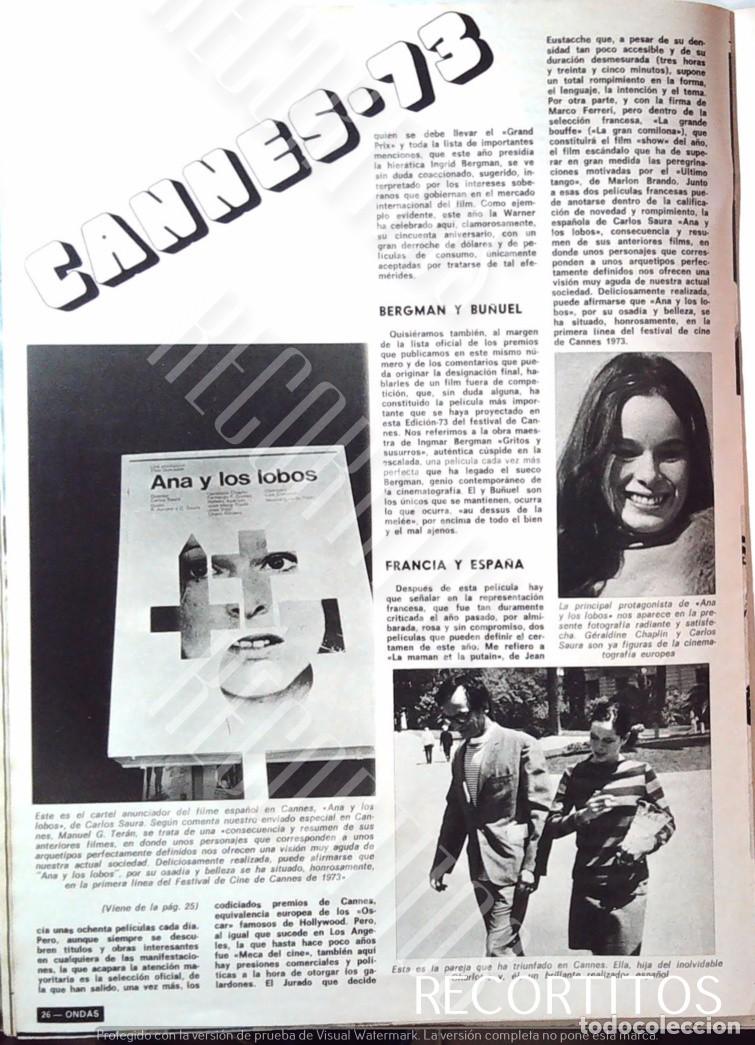 Coleccionismo de Revistas y Peri&oacute;dicos: GERALDINE CHAPLIN CARLOS SAURA ANA Y LOS LOBOS