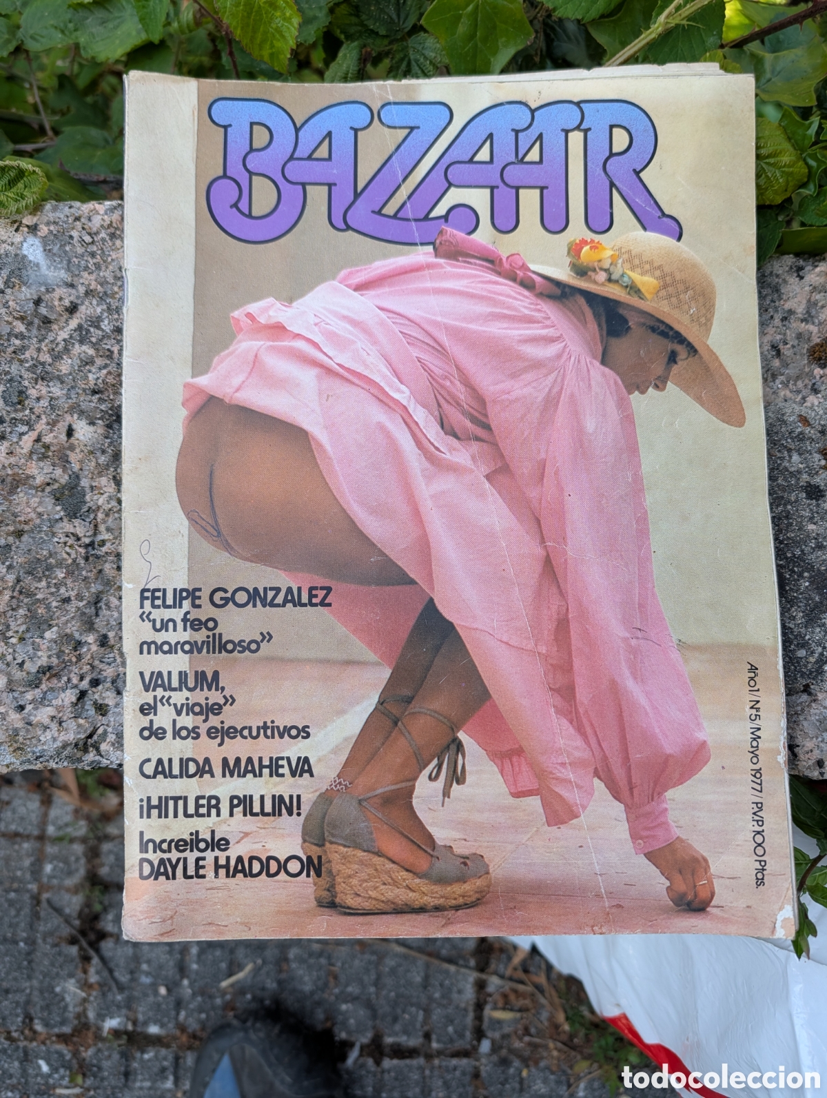 Coleccionismo de Revistas y Peri&oacute;dicos: Revista Bazaar N&ordm; 5 (1977) Felipe Gonz&aacute;lez - Destape - Publicidad Renfe Coches-Camas