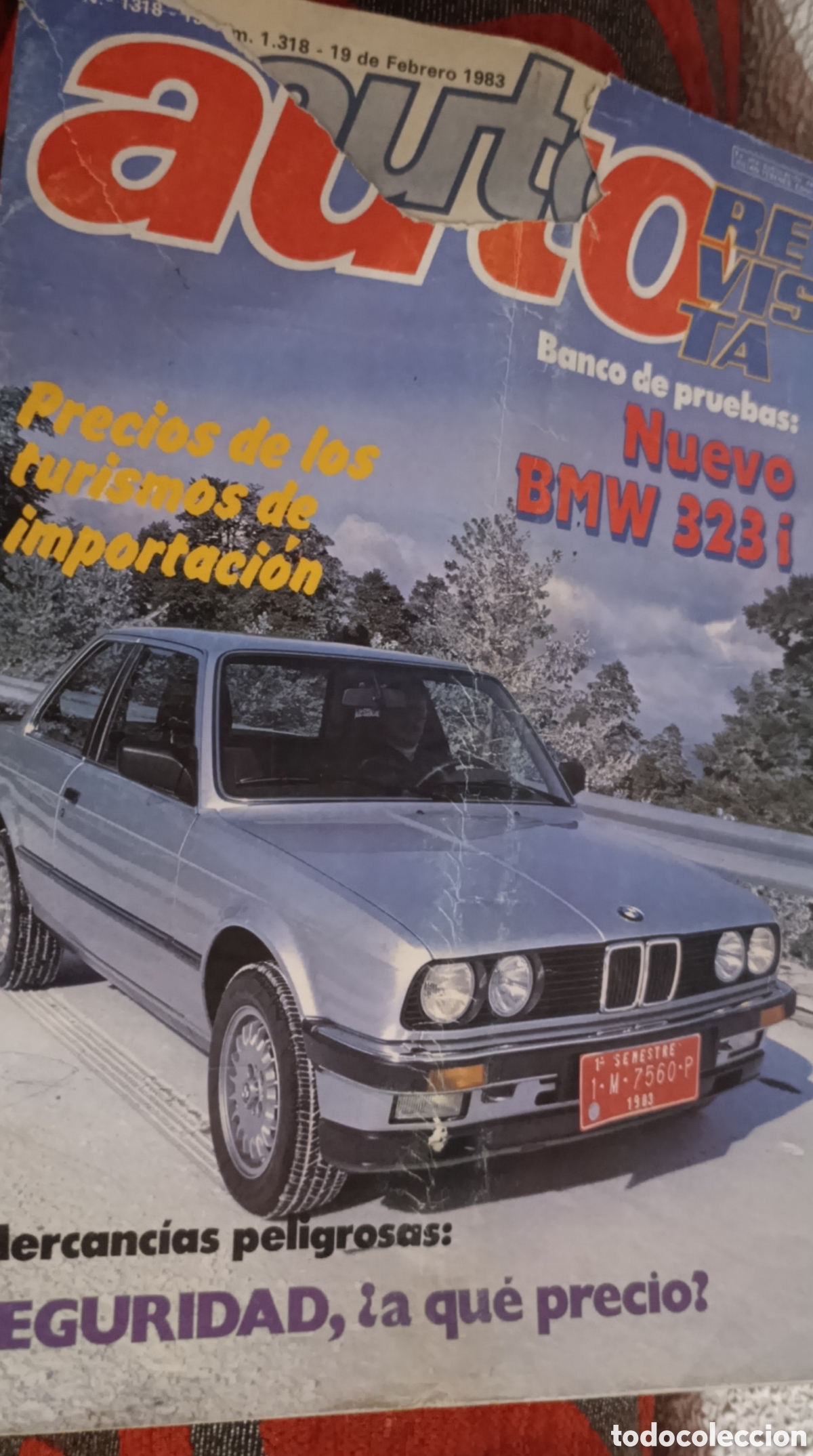 Coleccionismo de Revistas y Peri&oacute;dicos: Lote 2 revistas cl&aacute;sicas &rdquo;Autorevista&rdquo;: BMW 323i y Renault R-14 (A&ntilde;os 80)