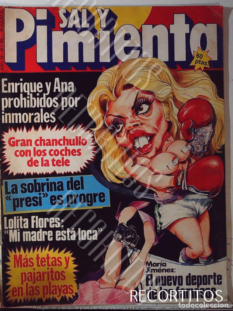 Coleccionismo de Revistas y Peri&oacute;dicos: RECORTE PORTADA MARIA JIMENEZ