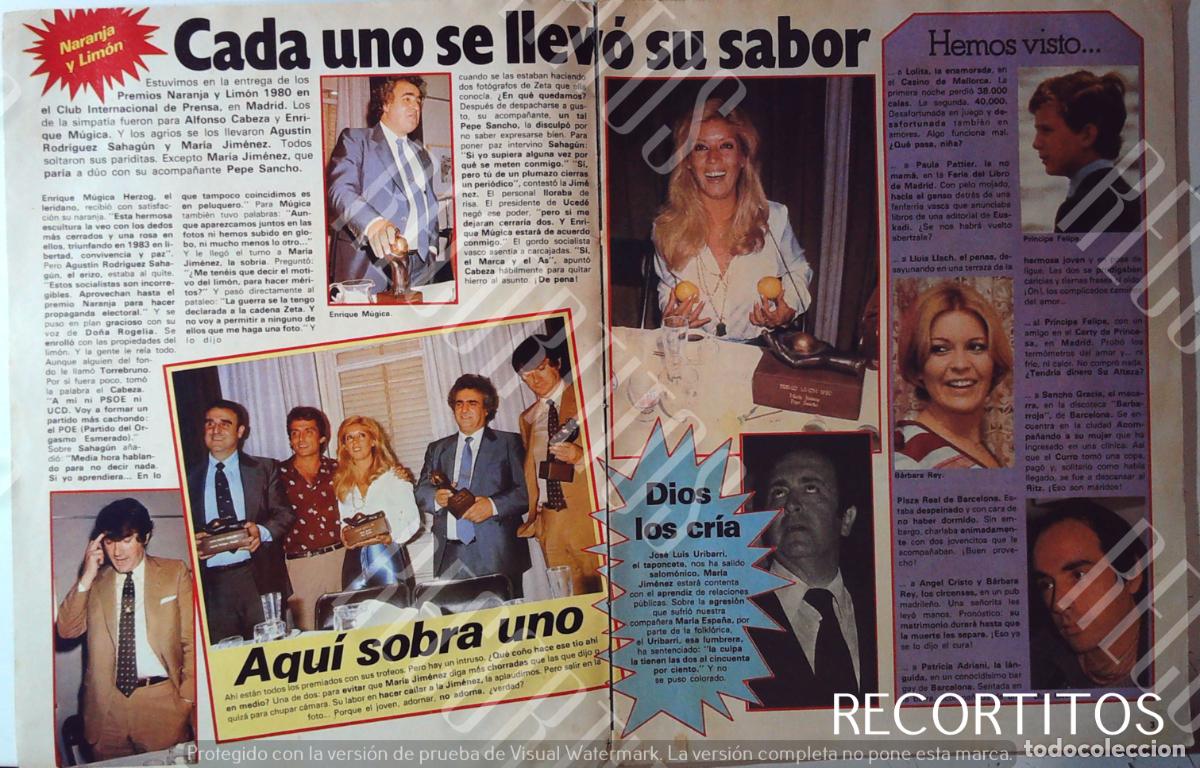 Coleccionismo de Revistas y Peri&oacute;dicos: ENRIQUE MUGICA BARBARA REY MARIA JIMENEZ