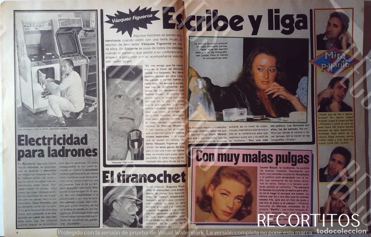 Coleccionismo de Revistas y Peri&oacute;dicos: VAZQUEZ FIGUEROA LUIS DEL OLMO FOTOMATON LAUREN BACALL