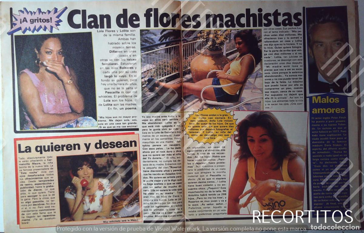 Coleccionismo de Revistas y Peri&oacute;dicos: LOLA LOLITA FLORES CARMEN MAURA PETER FINCH