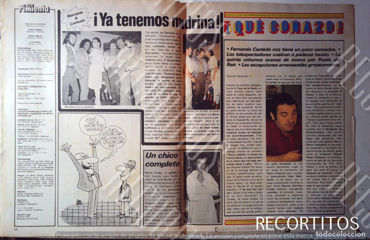 Coleccionismo de Revistas y Peri&oacute;dicos: RAMON SANCHEZ OCA&Ntilde;A MARIA JOSE CANTUDO BARRABAS