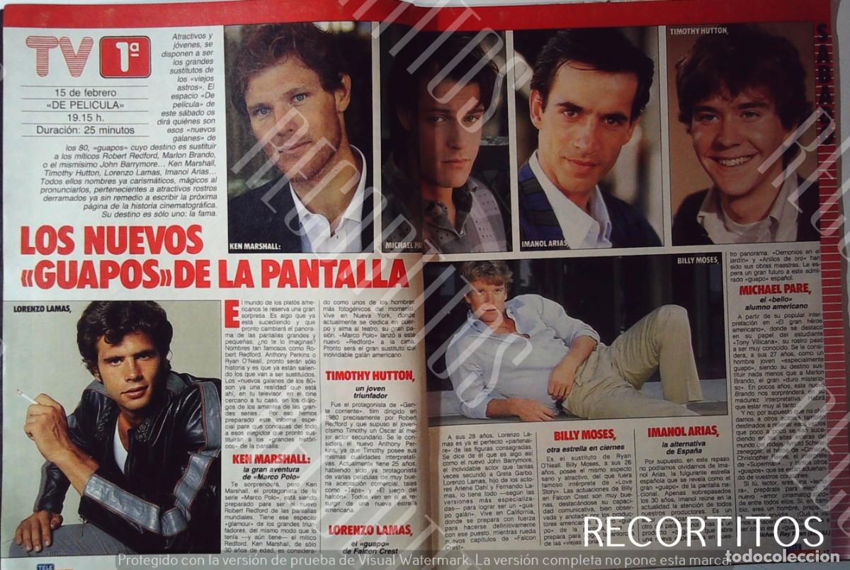 Coleccionismo de Revistas y Peri&oacute;dicos: AUDREY HEPBURN LORENZO LAMAS IMANOL ARIAS BILLY MOSES MICHAEL PARE TIMOTHY HUTTON KEN MARSHALL