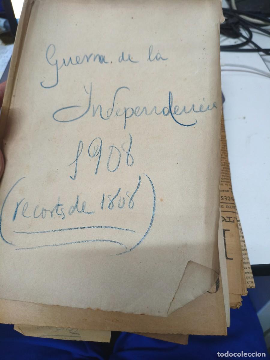 Coleccionismo de Revistas y Peri&oacute;dicos: 25 recortes/peri&oacute;dicos de 1908 guerra independencia 1808. Centenario. Integridad siglo futuro
