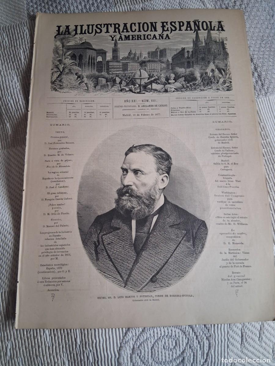 Coleccionismo de Revistas y Peri&oacute;dicos: ILUSTRACI&Oacute;N ESPA&Ntilde;OLA y AMERICANA, La (28 febrero de 1877) art&iacute;culos y grabados &ldquo;La regi&oacute;n oriental d