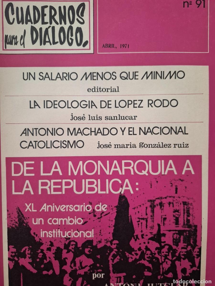 Collection Magazines and Newspapers: cuadernos para el di&aacute;logo 91 abril 1971