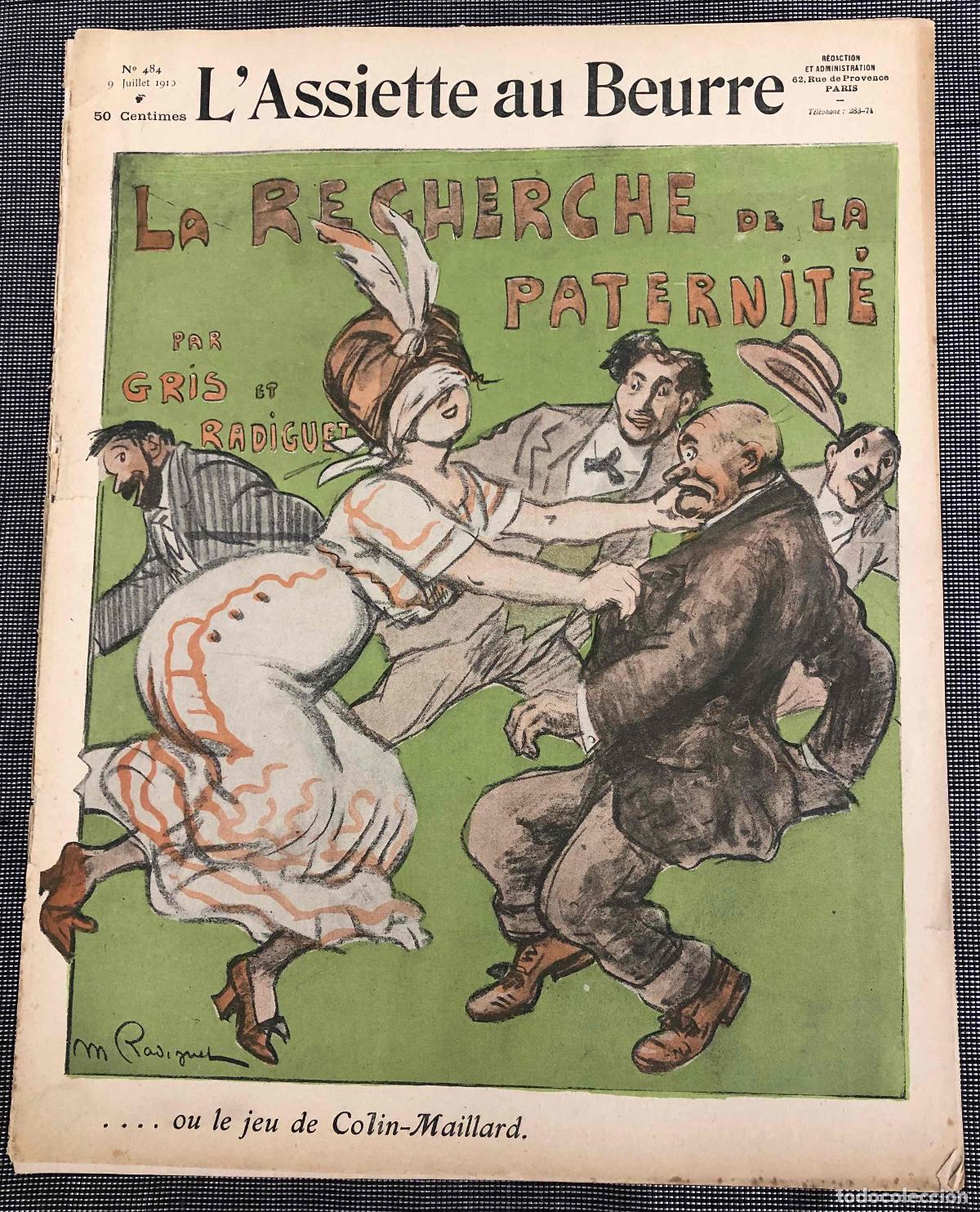 Coleccionismo de Revistas y Peri&oacute;dicos: REVISTA L'ASSIETTE AU BEURRE. N&ordm; 484, 9 JUILLET 1910. LA RECHERCHE DE LA PATERNIT&Eacute;
