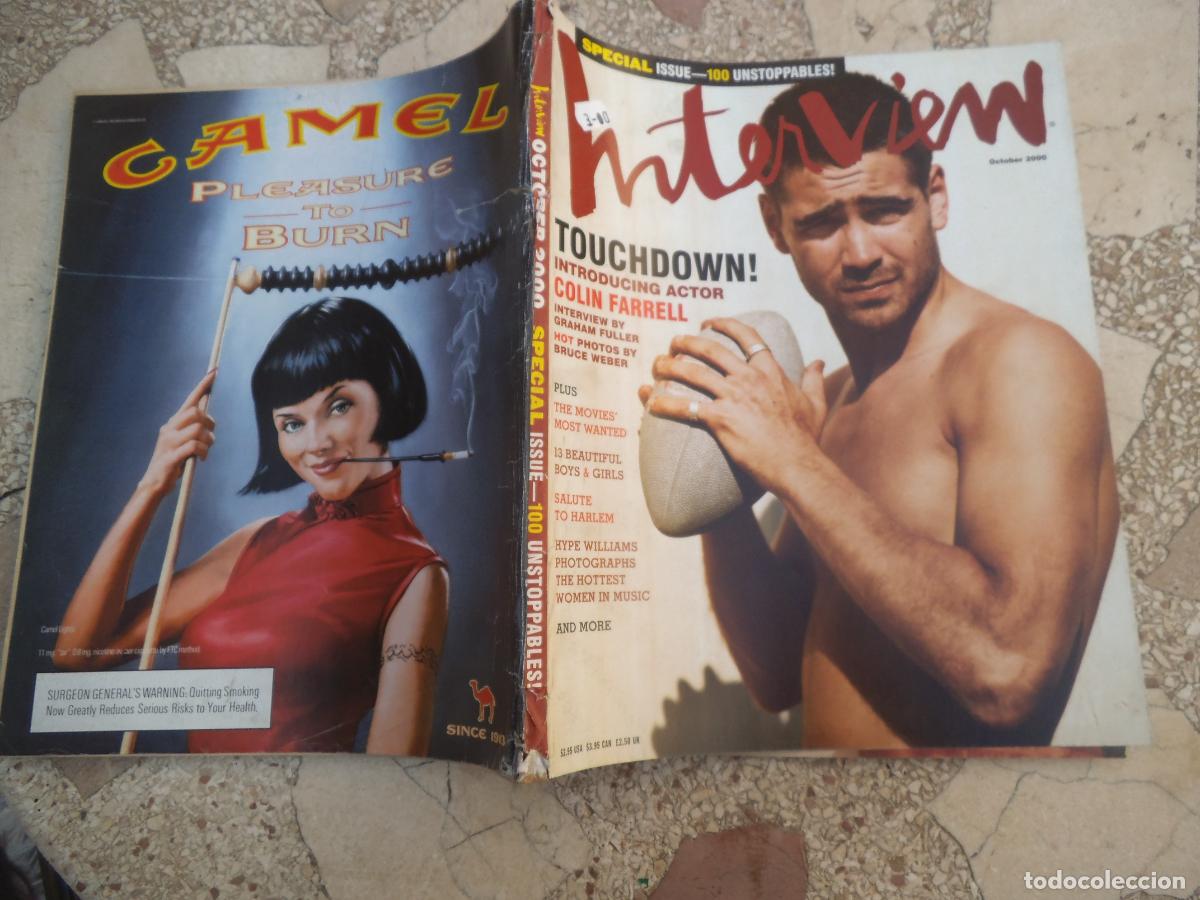 Coleccionismo de Revistas y Peri&oacute;dicos: interview, october/2000, colin farrel, lucy pears,