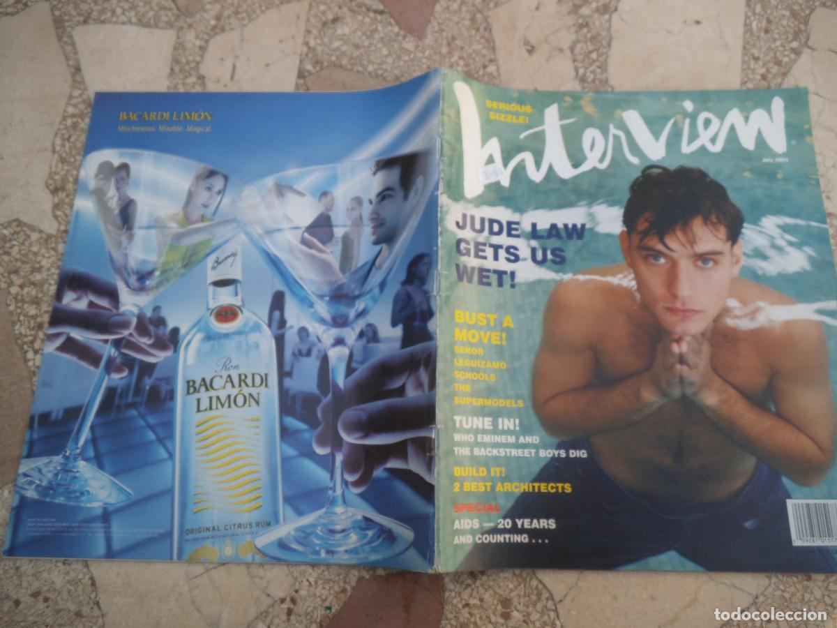 Colecionismo de Revistas e Jornais: interview, july /2001, jude law, supermodels,