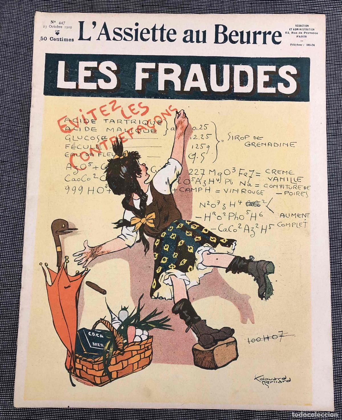 Coleccionismo de Revistas y Peri&oacute;dicos: REVISTA L'ASSIETTE AU BEURRE. N&ordm; 447, 23 OCTOBRE 1909. LES FRAUDES