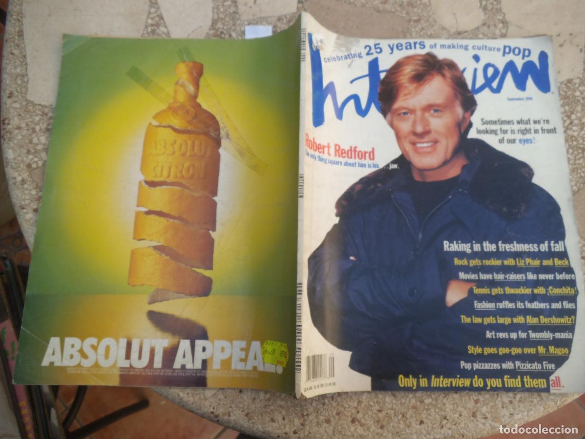 Coleccionismo de Revistas y Peri&oacute;dicos: interview, en ingles, september 1994, robert redford, liz phair