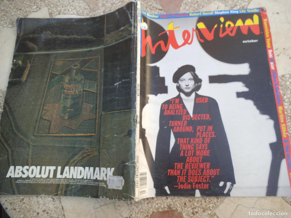 Coleccionismo de Revistas y Peri&oacute;dicos: interview, en ingles, october 1991, jodie foster, john lee hooker, stephen king, transvision vamp