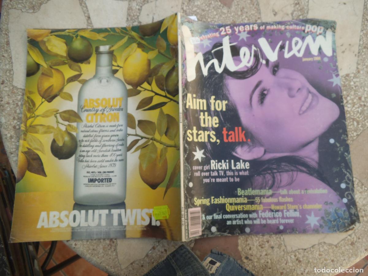 Sammeln von Zeitschriften und Zeitungen: interview, en ingles, january 1994,culture pop, ricki lake, beatlemania federico fellini