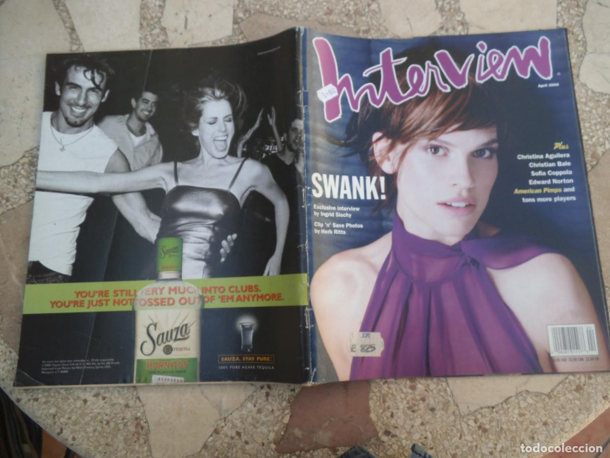 Sammeln von Zeitschriften und Zeitungen: interview, en ingles, april 2000, christina aguilera, sofia coppola edward norton, christian bale