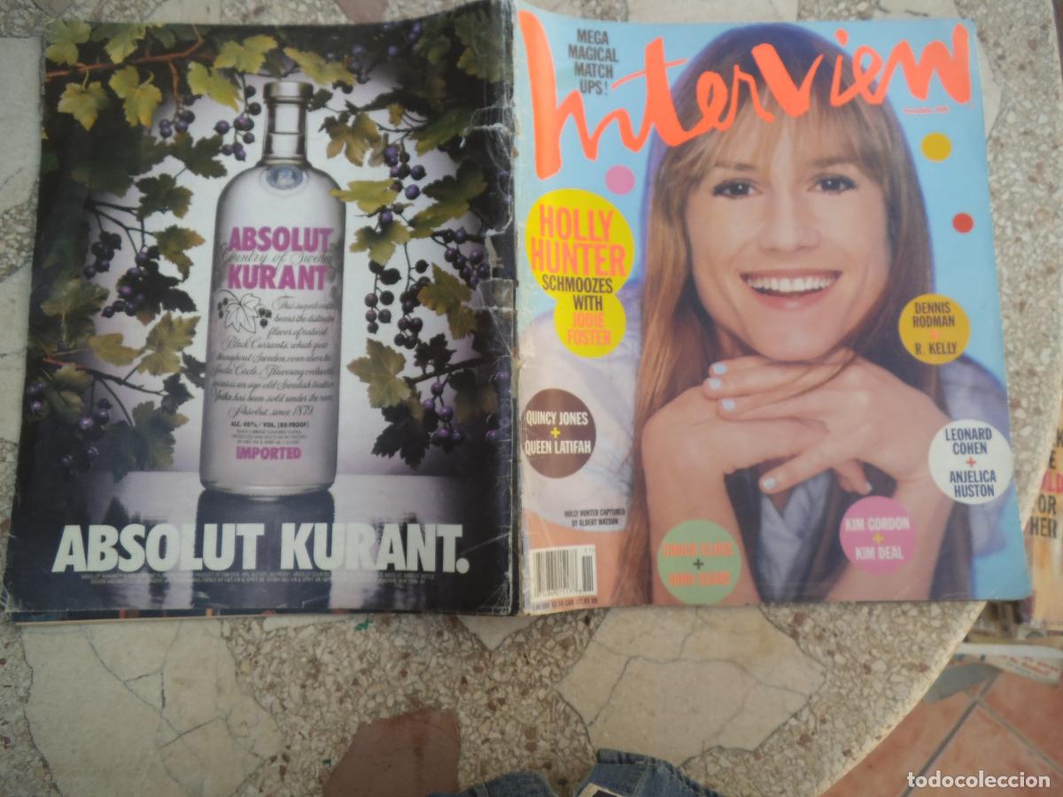 Sammeln von Zeitschriften und Zeitungen: interview, en ingles, november 1995, holly hunter, quincy jones, leonard cohen, anjelica huston