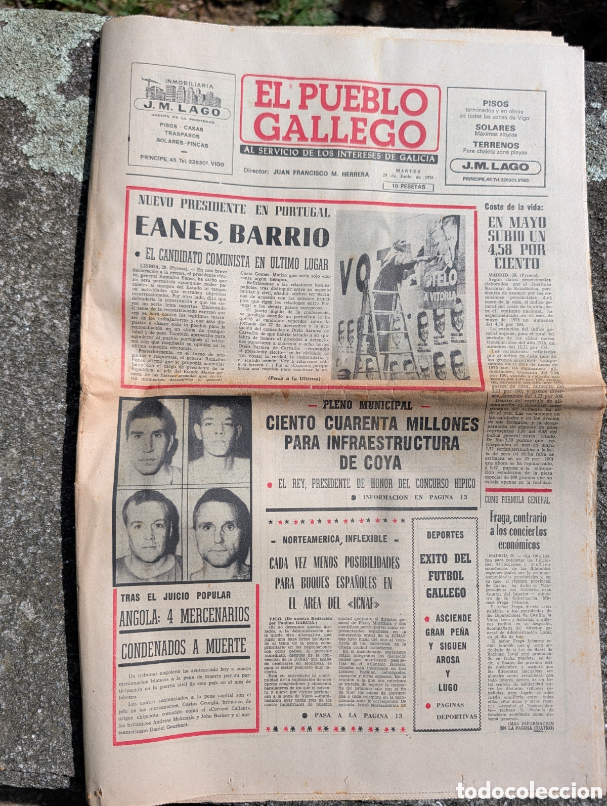 Collection Magazines and Newspapers: ​&rdquo;Excelente lote de peri&oacute;dicos originales del hist&oacute;rico diario vigu&eacute;s 'EL PUEBLO GALLEGO', fechados
