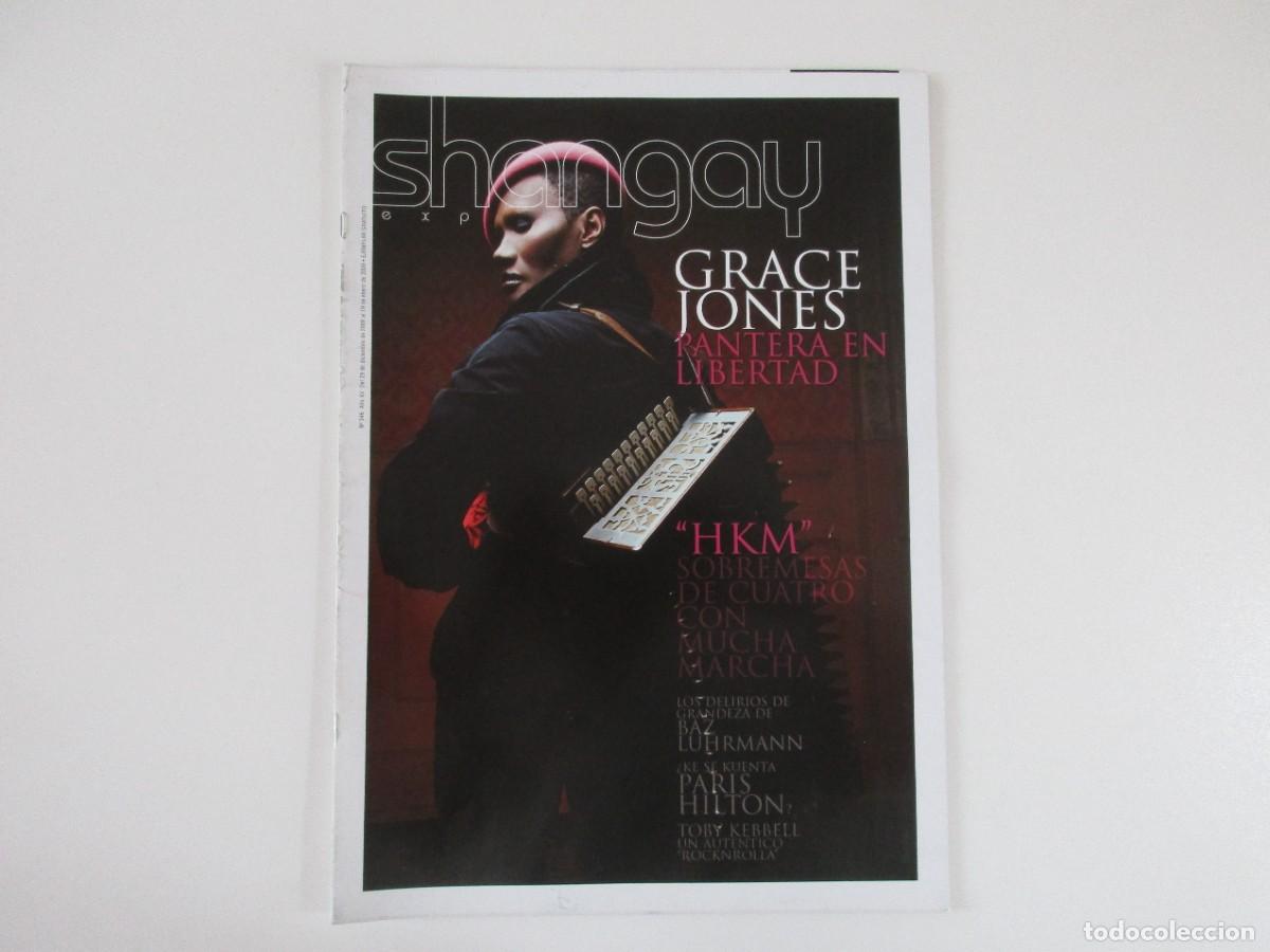 Coleccionismo de Revistas y Peri&oacute;dicos: SHANGAY N&ordm; 346 - GRACE JONES DOBLE PORTADA HKM - PARIS HILTON -TOBY KEBBELL - REVISTA GAY 2009 LGTBI