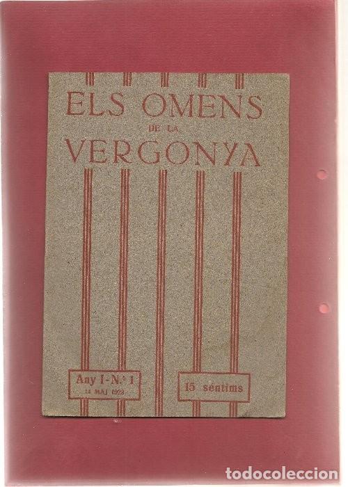 Coleccionismo de Revistas y Peri&oacute;dicos: ELS OMENS DE LA VERGONYA revista valencianista any I n&ordm; 1 , 14 maj 1922 ,