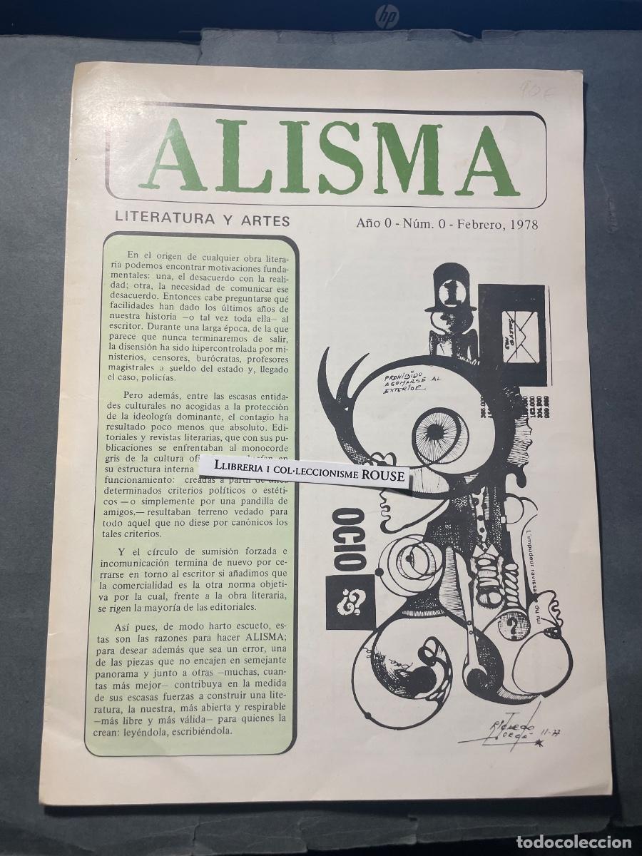 Coleccionismo de Revistas y Peri&oacute;dicos: REVISTA - ALISMA (LITERATURA Y ARTES) COLECCION N&ordm; 0 - A&Ntilde;O 0 -N&ordm; 0 FEBRERO 1978 ILUST. RICARD JORD&Aacute;