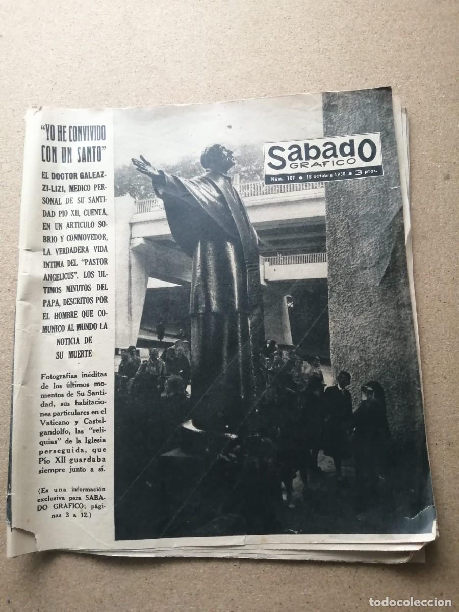 Coleccionismo de revistas y peri&oacute;dicos: SABADO GRAFICO. 18 OCTUBRE 1958. YO HE CONVIVIDO CON UN SANTO - ELVIS PRESLEY EN EL EJERCITO