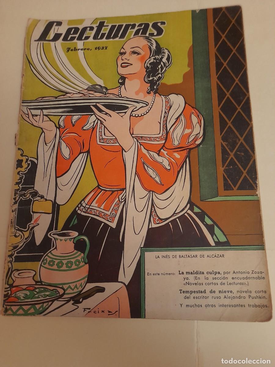 Sammeln von Zeitschriften und Zeitungen: Revista LECTURAS n&uacute;mero 189 - Febrero 1937. Dibujos Freixas.