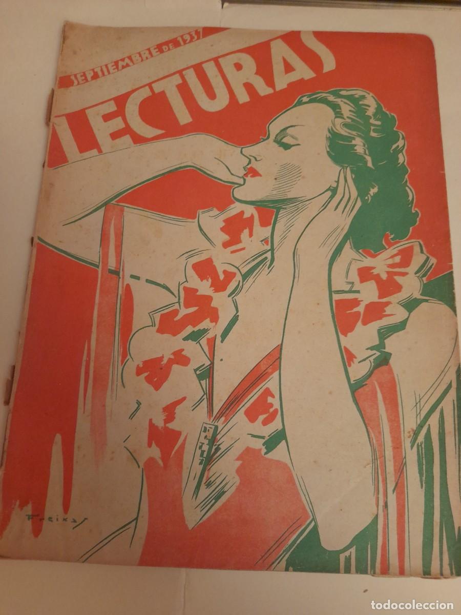 Collezionismo di Riviste e Giornali: Revista LECTURAS n&uacute;mero 196 - Septiembre 1937. Dibujos Freixas.